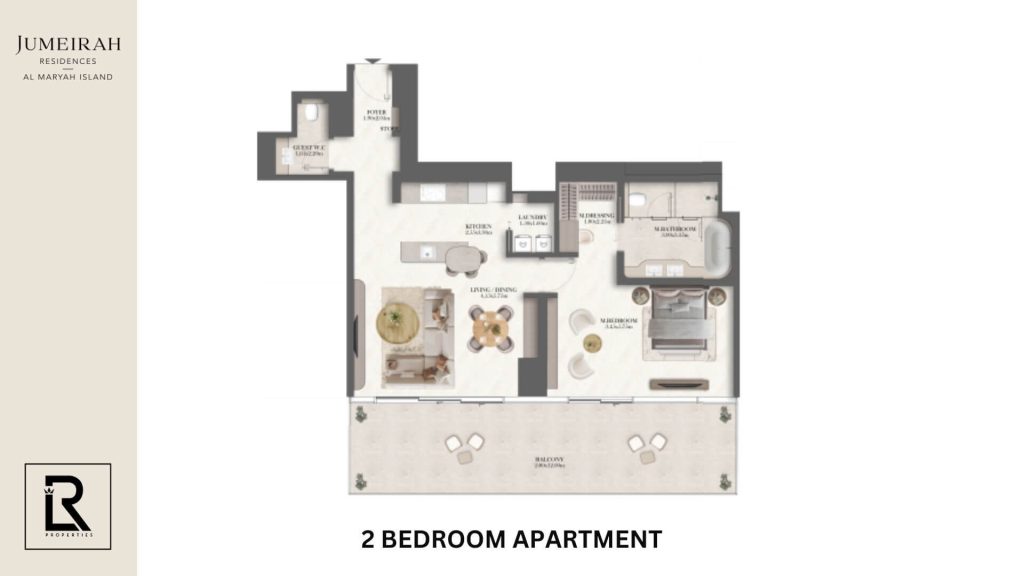 2 Bedroom Floor Plan