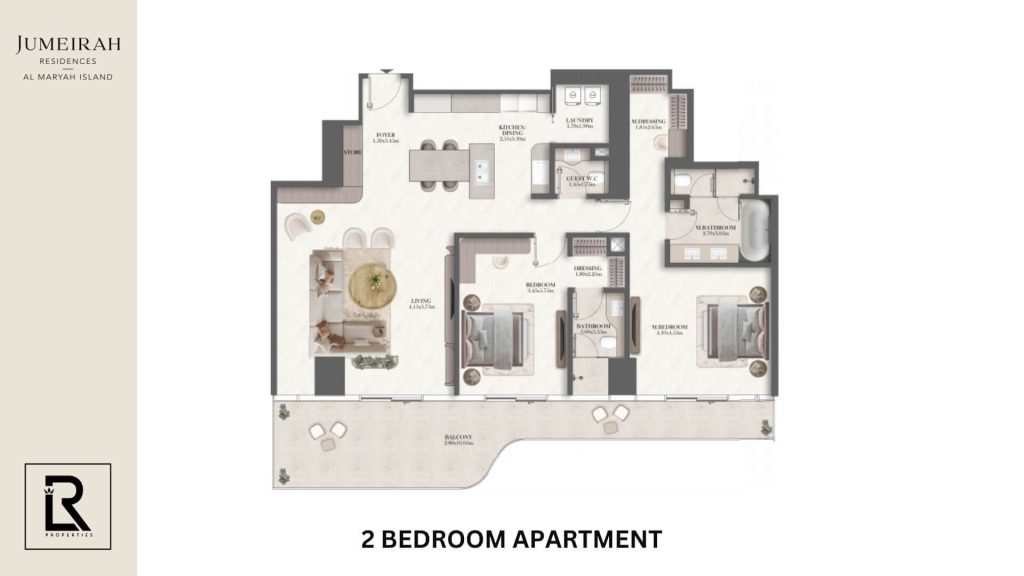 2 Bedroom Floor Plan Variant